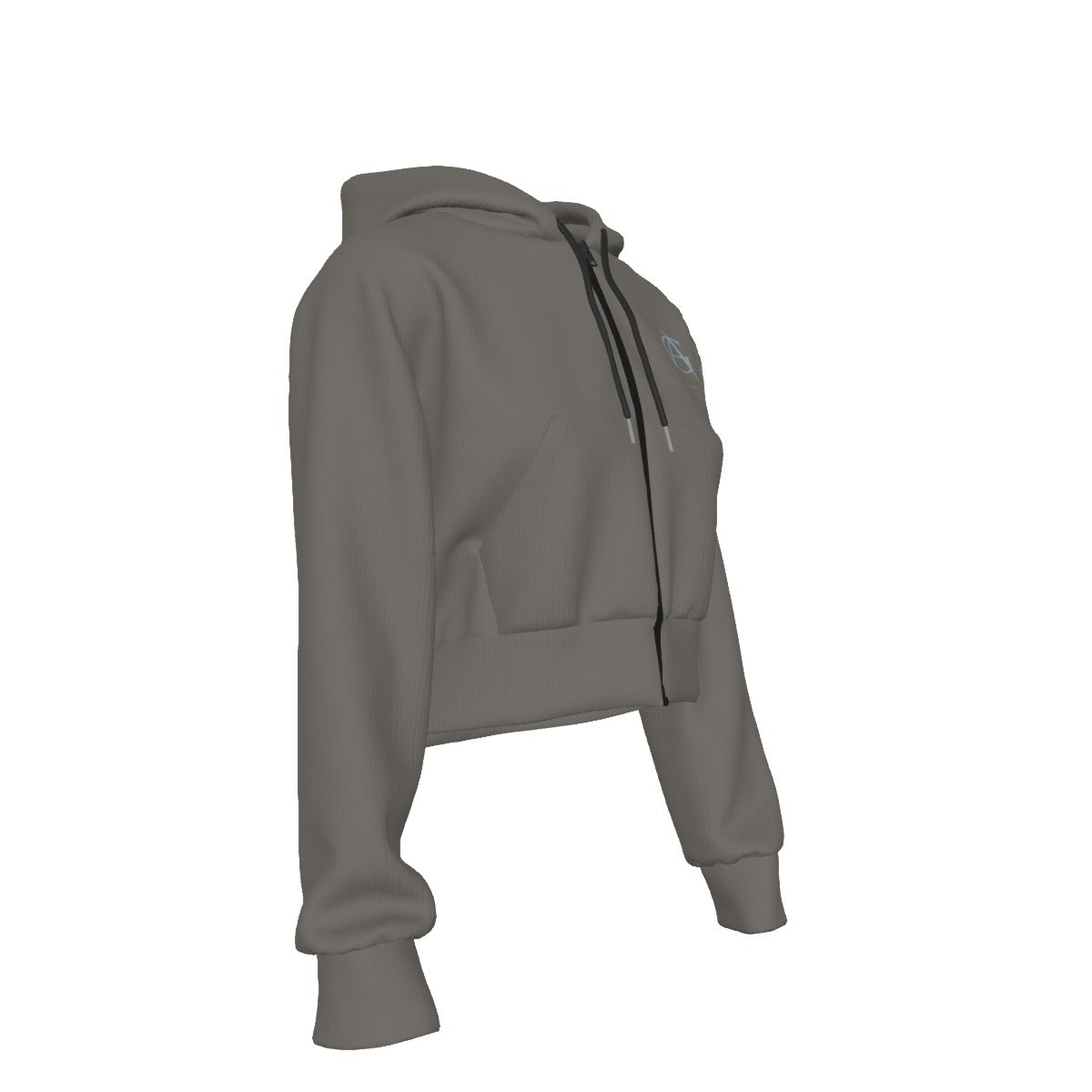 Virtus Cropped Zip Hoodie
