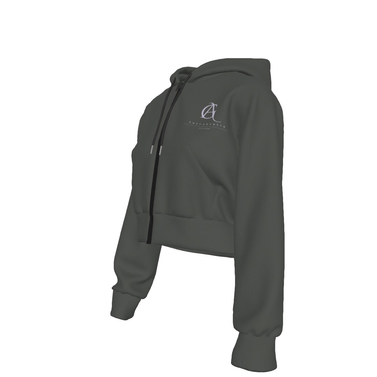 Virtus Cropped Zip Hoodie