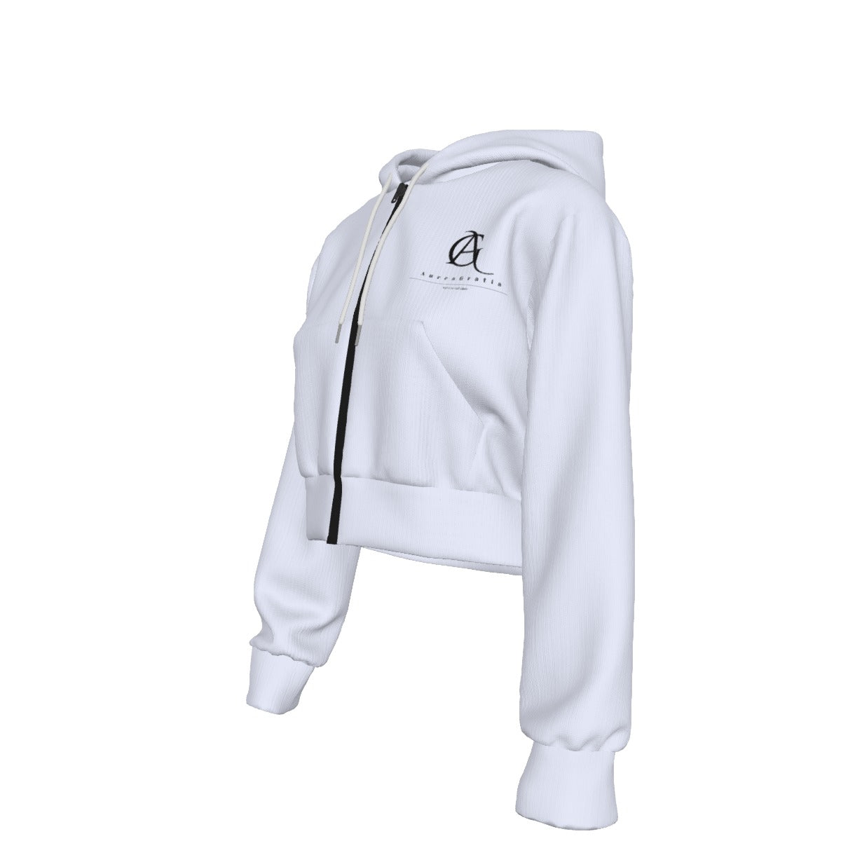 Virtus Cropped Zip Hoodie