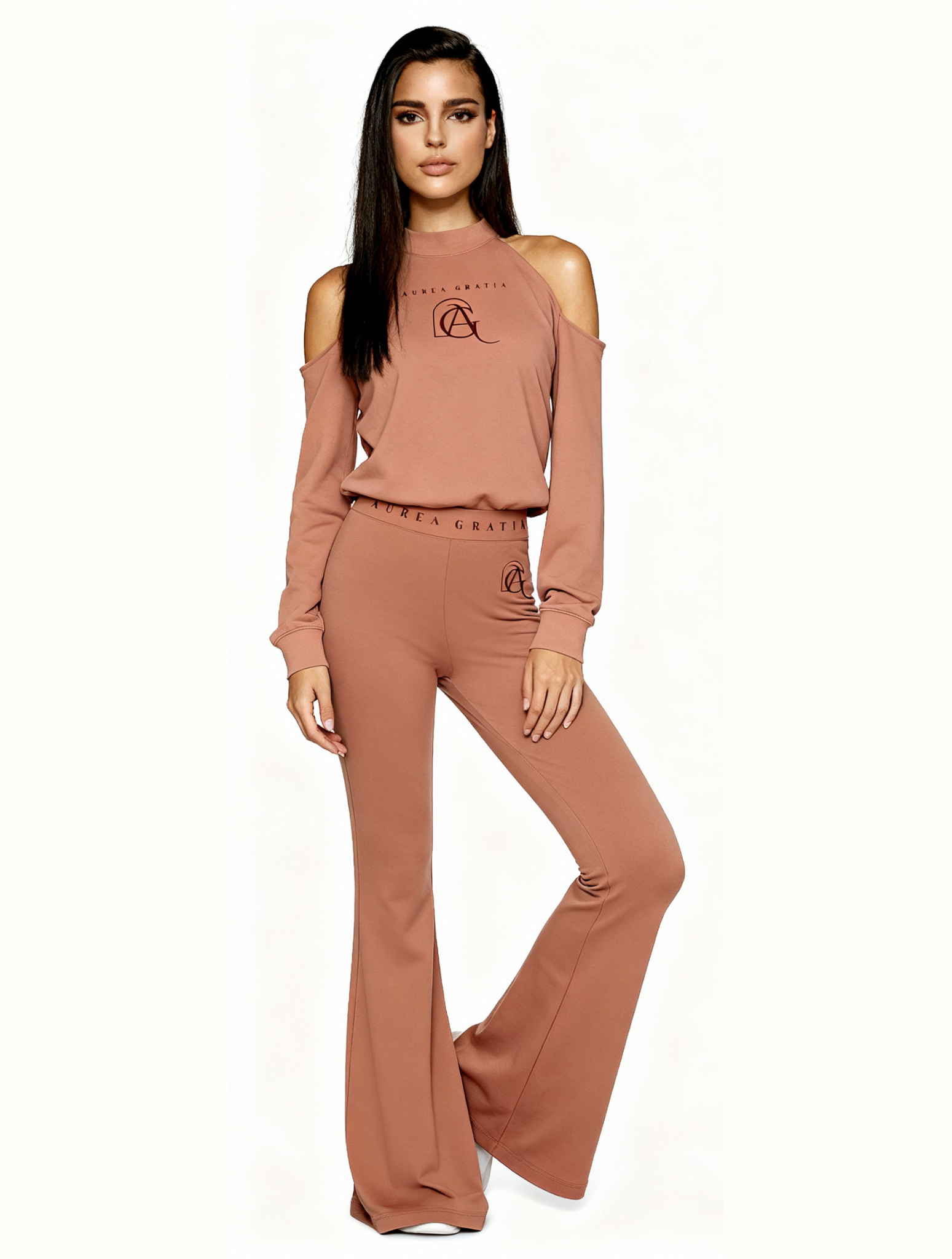 Lucent Grace Cold-Shoulder Sweatshirt