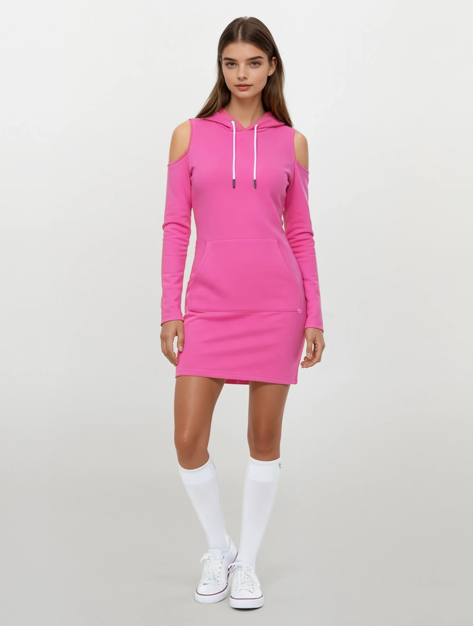 Audax Cold-Shoulder Hoodie Dress —✨ Limited Edition