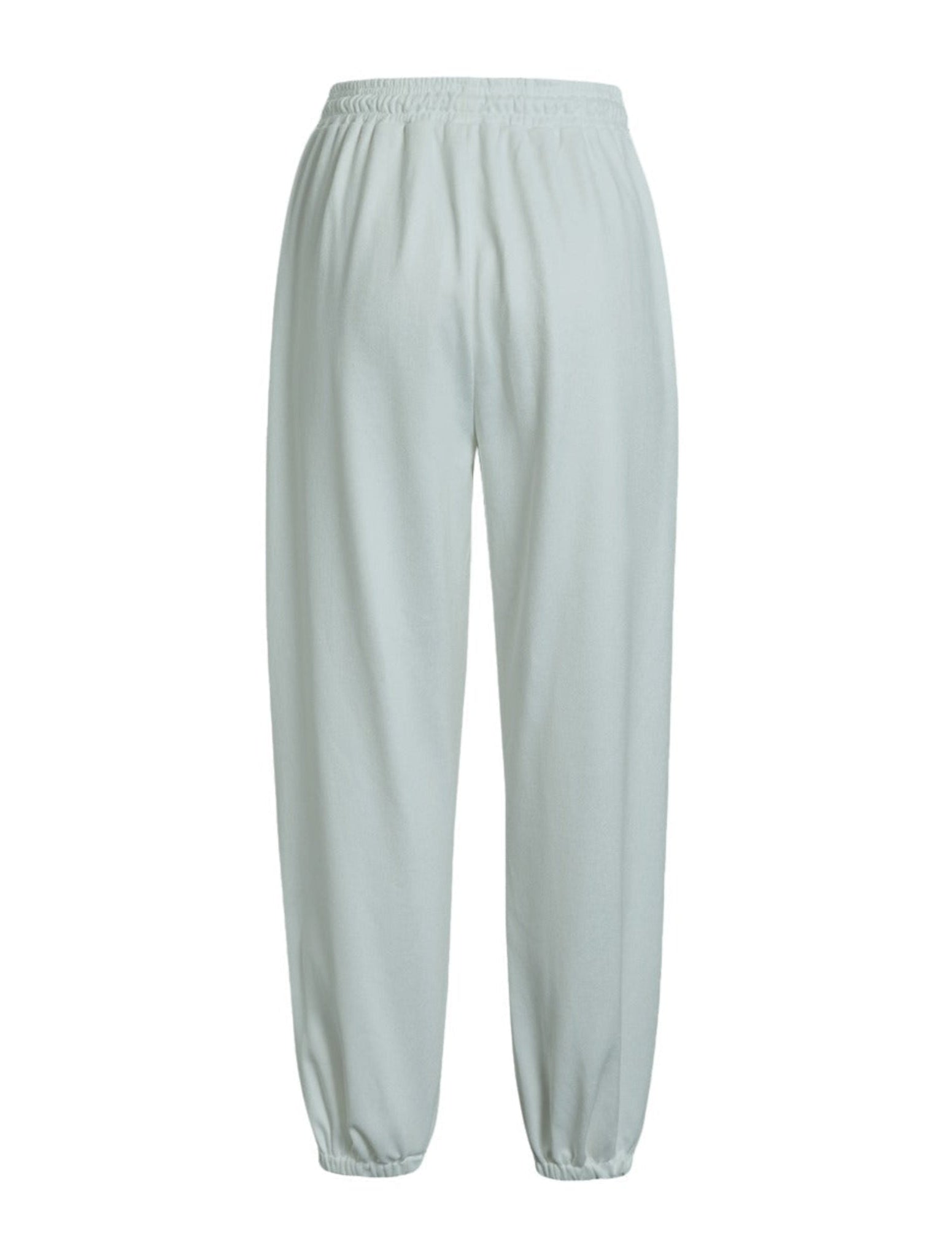Light gray sweatpants on a white background