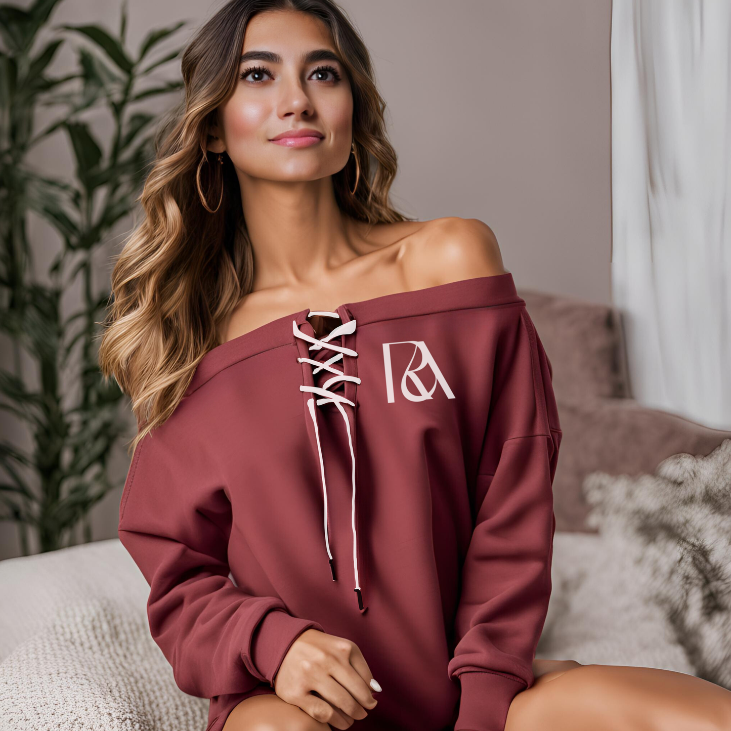 Tabitha's Grace Lace-Up Sweatshirt