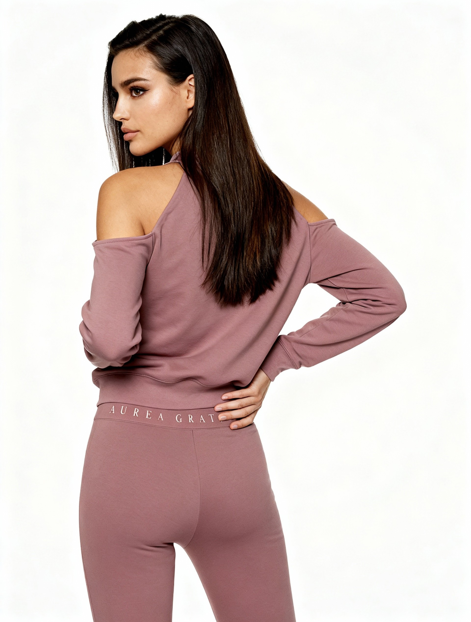 Lucent Grace Cold-Shoulder Sweatshirt