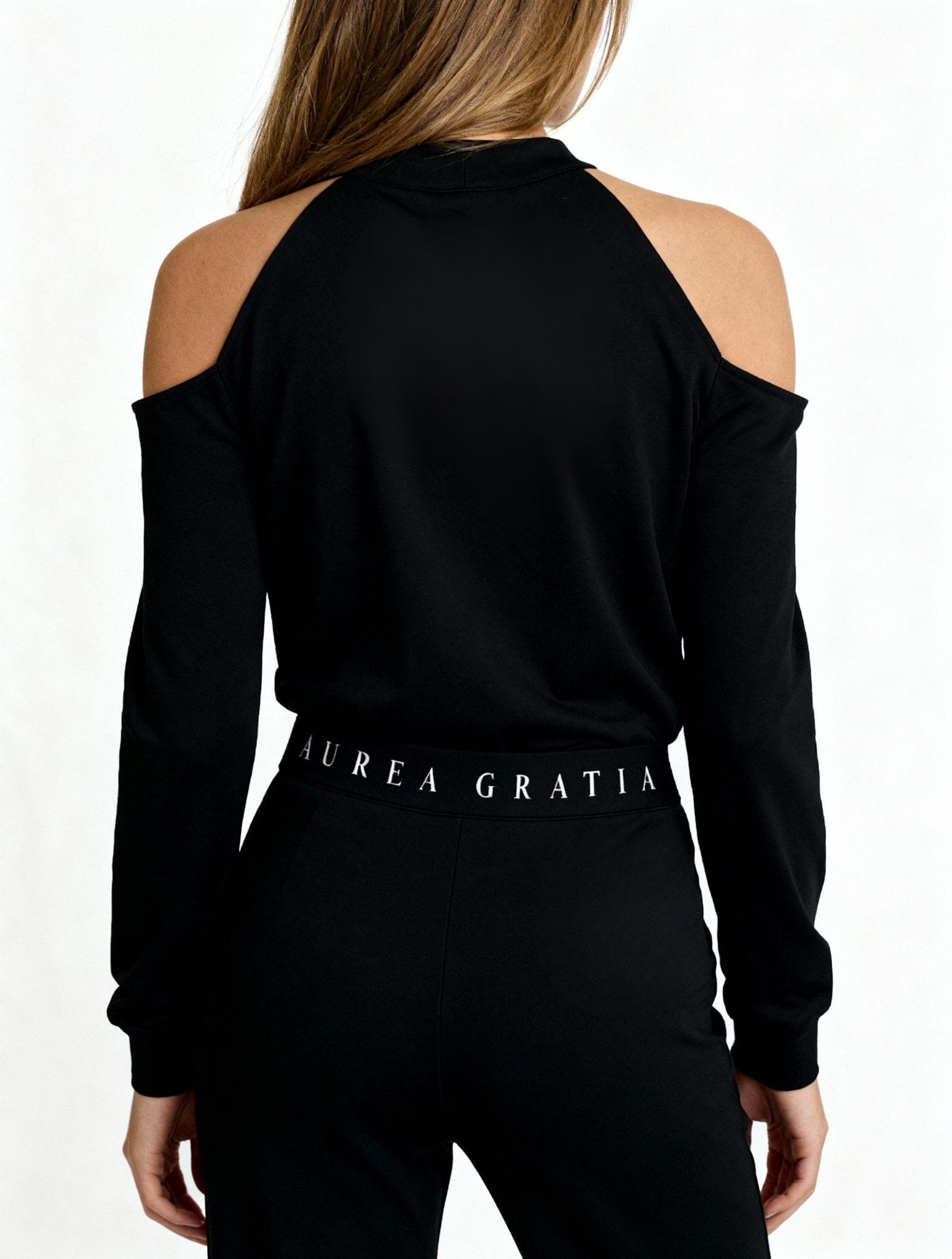 Lucent Grace Cold-Shoulder Sweatshirt